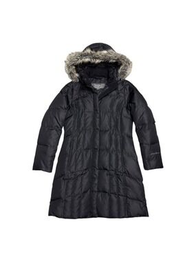EDDIE BAUER Down Fill Coat Faux Fur Winter Puffer Parka Jacket Womens Small